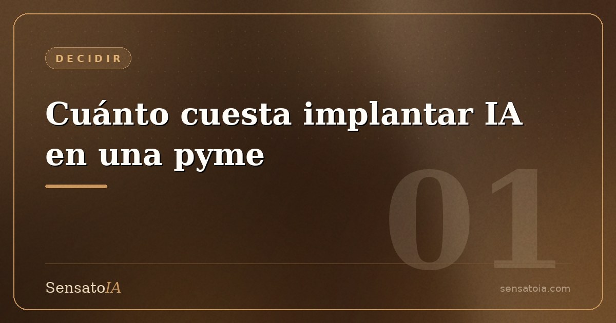 Cuánto cuesta implantar IA en una pyme en España (2026)