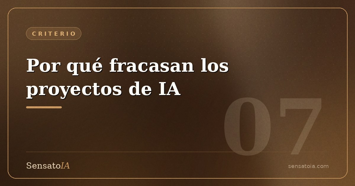 Por qué fracasan los proyectos de IA en pymes